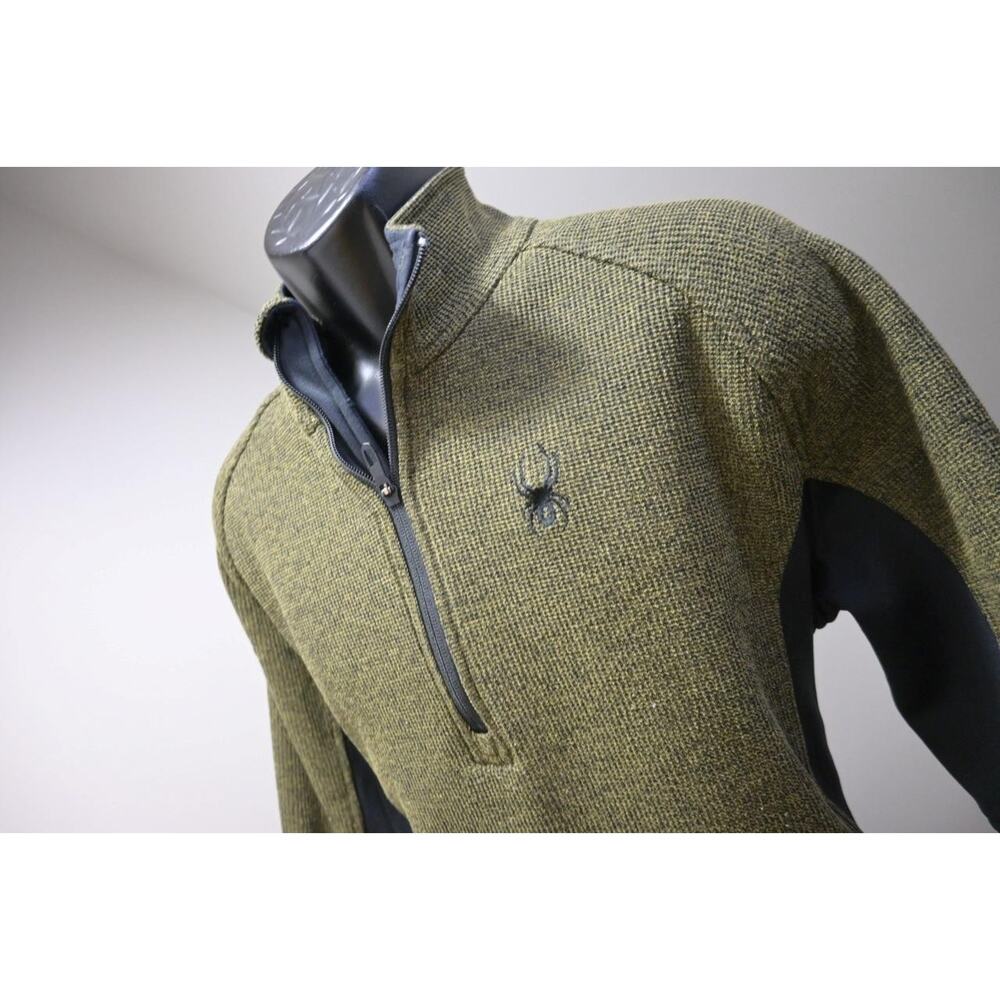 Spyder Fleece Athletic Jacket 1/4 Zip Performance Long Sleeve Mens Medium